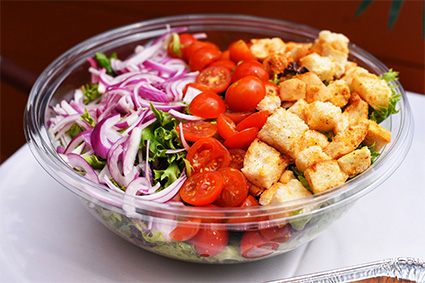 House salad made by our food caterers near Greenwich Village, New York City.