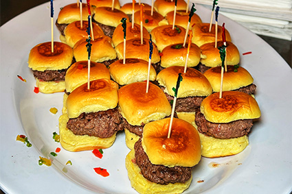 Beef sliders ordered for our catering near SoHo, New York City.